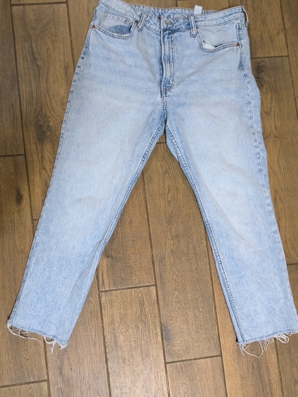 Denim&Co Light Blue Cropped Ankle Jeans